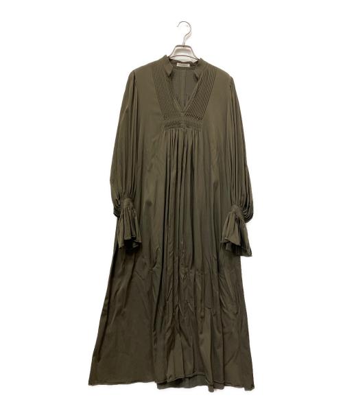 CASA FLINE（カーサフライン）CASA FLINE (カーサフライン) ロングタックワンピース オリーブ サイズ:Ｆの古着・服飾アイテム