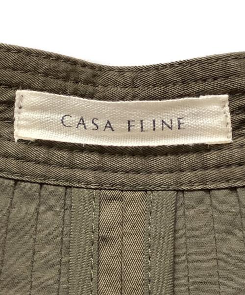 CASA FLINE（カーサフライン）CASA FLINE (カーサフライン) ロングタックワンピース オリーブ サイズ:Ｆの古着・服飾アイテム