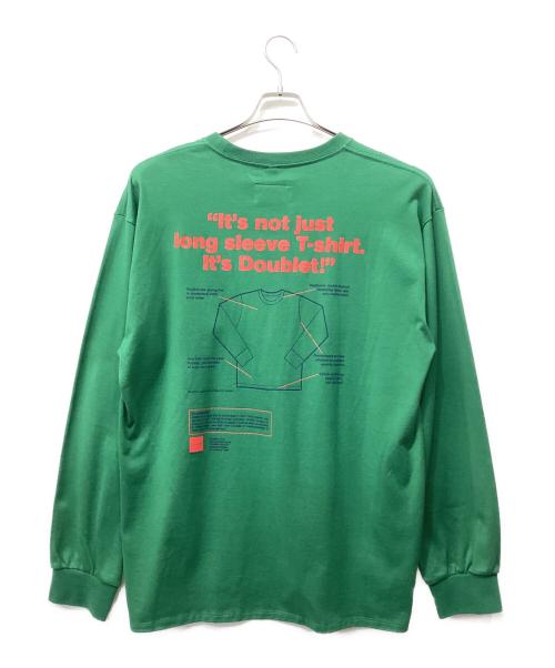 doublet（ダブレット）doublet (ダブレット) FRYING EMBROIDERY 半袖カットソー グリーン サイズ:XLの古着・服飾アイテム