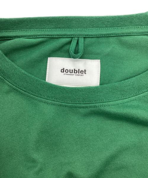 doublet（ダブレット）doublet (ダブレット) FRYING EMBROIDERY 半袖カットソー グリーン サイズ:XLの古着・服飾アイテム