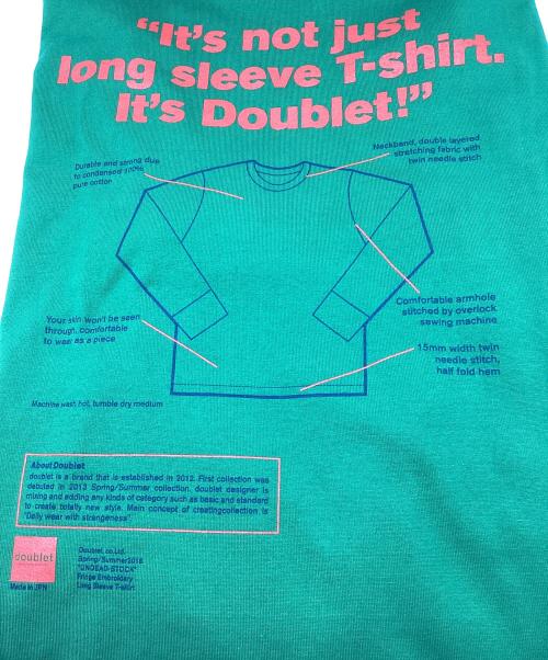 doublet（ダブレット）doublet (ダブレット) FRYING EMBROIDERY 半袖カットソー グリーン サイズ:XLの古着・服飾アイテム