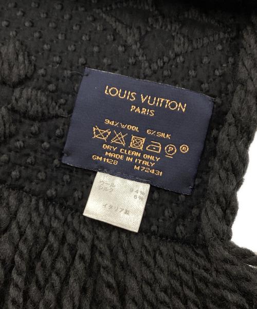 LOUIS VUITTON（ルイ ヴィトン）LOUIS VUITTON (ルイ ヴィトン) エシャルプ ロゴマニア  ブラックの古着・服飾アイテム