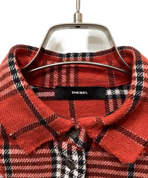 DIESEL（ディーゼル）DIESEL (ディーゼル) 長袖シャツ レッド サイズ:Sの古着・服飾アイテム