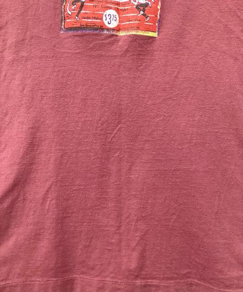 LEVI'S（リーバイス）LEVI'S (リーバイス) 半袖カットソー リンガーネック ワインレッド×イエロー サイズ:Mの古着・服飾アイテム