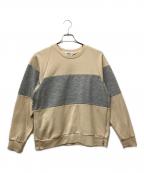 SUNSEAサンシー）の古着「切替スウェット」｜ベージュ×グレー