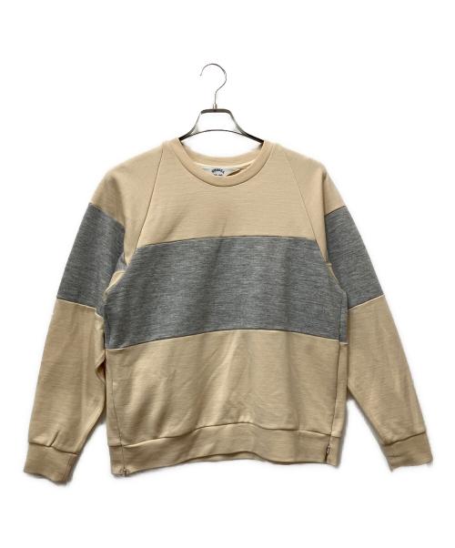 SUNSEA（サンシー）SUNSEA (サンシー) 切替スウェット ベージュ×グレー サイズ:3の古着・服飾アイテム