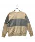 SUNSEA (サンシー) 切替スウェット ベージュ×グレー サイズ:3：4000円