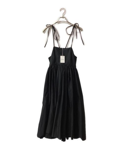 foufou（フーフー ザドレス）foufou (フーフー) ギャザーキャミソールワンピース ブラック サイズ:Freeの古着・服飾アイテム
