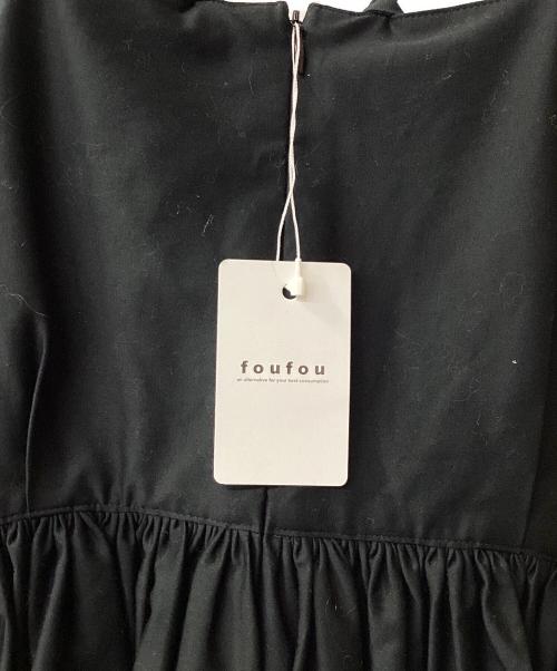 foufou（フーフー ザドレス）foufou (フーフー) ギャザーキャミソールワンピース ブラック サイズ:Freeの古着・服飾アイテム