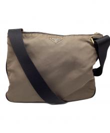 PRADA（プラダ）の古着「ナイロンショルダーバッグ」｜ベージュ