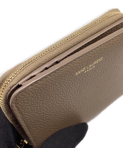 Saint Laurent Paris（サンローランパリ）Saint Laurent Paris (サンローランパリ) 2つ折り財布 ベージュの古着・服飾アイテム