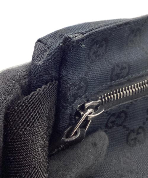 GUCCI（グッチ）GUCCI (グッチ) GGキャンバス ウエストポーチ ブラックの古着・服飾アイテム