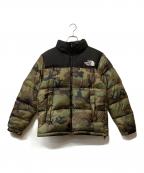 THE NORTH FACEザ ノース フェイス）の古着「THE NORTH FACE ノベルティーヌプシジャケット」｜カーキ×ブラック×オリーブ