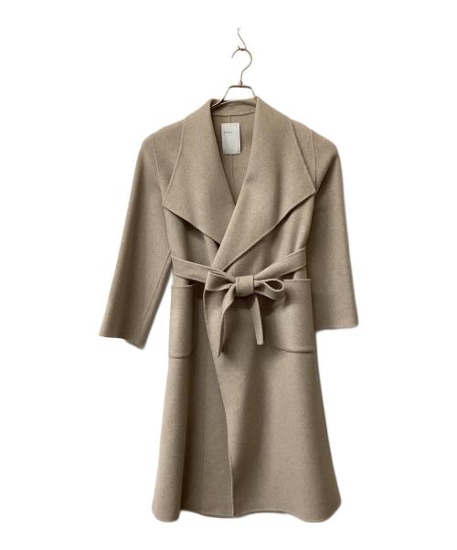 Noble（ノーブル）Noble (ノーブル) スーパー160リバードレーブカラーコート ベージュ サイズ:36の古着・服飾アイテム