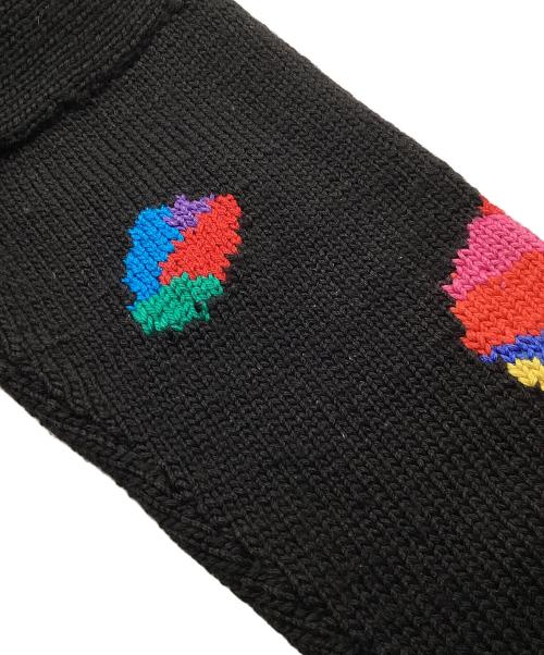 BONZO（ボンゾ）BONZO (ボンゾ) 厚手カーディガン ブラック×マルチカラー サイズ:不明の古着・服飾アイテム