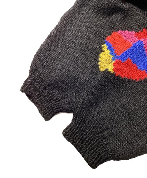 BONZO（ボンゾ）BONZO (ボンゾ) 厚手カーディガン ブラック×マルチカラー サイズ:不明の古着・服飾アイテム