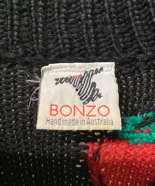 BONZO（ボンゾ）BONZO (ボンゾ) 厚手カーディガン ブラック×マルチカラー サイズ:不明の古着・服飾アイテム