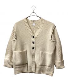 IHNN（イン）の古着「カラーステッチローゲージカーディガン」｜アイボリー