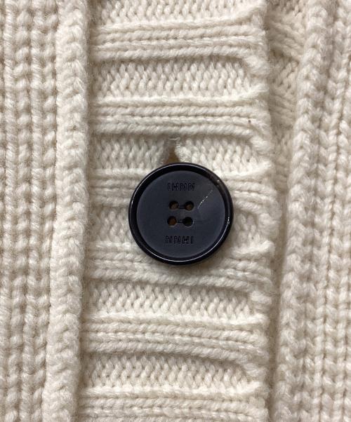 IHNN（イン）IHNN (イン) カラーステッチローゲージカーディガン アイボリー サイズ:38の古着・服飾アイテム