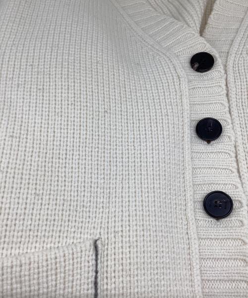 IHNN（イン）IHNN (イン) カラーステッチローゲージカーディガン アイボリー サイズ:38の古着・服飾アイテム