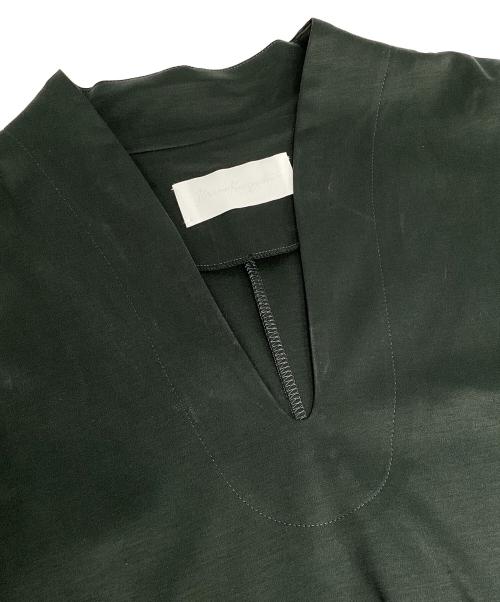 Mame Kurogouchi（マメクロゴウチ）Mame Kurogouchi (マメクロゴウチ) 長袖ワンピース ダークグリーン サイズ:２の古着・服飾アイテム