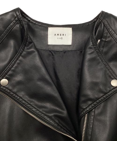 Ameri（アメリ）Ameri (アメリ) フェイクレザーベスト ブラック サイズ:Freeの古着・服飾アイテム