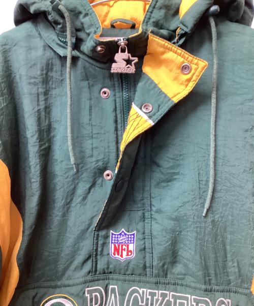 STARTER（スターター）STARTER (スターター) アノラックジャケット グリーン×イエロー サイズ:XLの古着・服飾アイテム