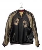 花旅楽団ハナタビガクダン）の古着「花旅楽団 リバーシブル スカジャン」｜ブラック