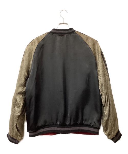 花旅楽団（ハナタビガクダン）花旅楽団 (ハナタビガクダン) 花旅楽団 リバーシブル スカジャン ブラック サイズ:Lの古着・服飾アイテム