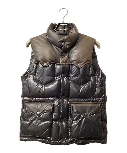 NUMBER (N)INE（ナンバーナイン）NUMBER (N)INE (ナンバーナイン) NUMBER (N)INE ダウンベスト ブラウン×ブラック サイズ:2の古着・服飾アイテム