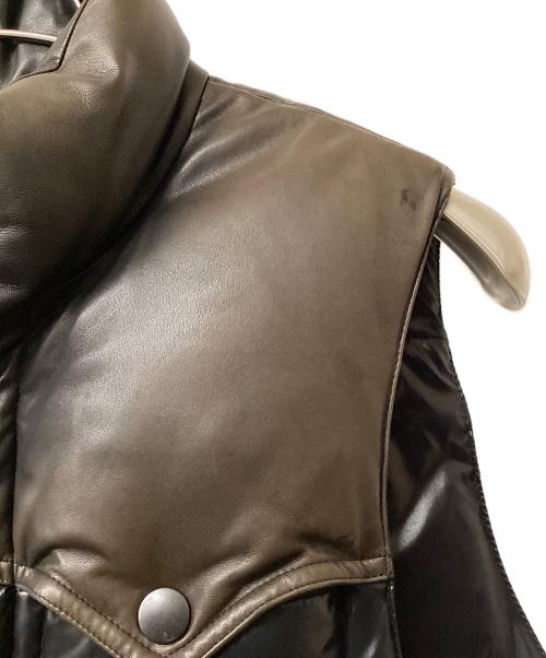 NUMBER (N)INE（ナンバーナイン）NUMBER (N)INE (ナンバーナイン) NUMBER (N)INE ダウンベスト ブラウン×ブラック サイズ:2の古着・服飾アイテム