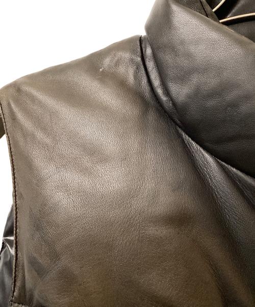 NUMBER (N)INE（ナンバーナイン）NUMBER (N)INE (ナンバーナイン) NUMBER (N)INE ダウンベスト ブラウン×ブラック サイズ:2の古着・服飾アイテム