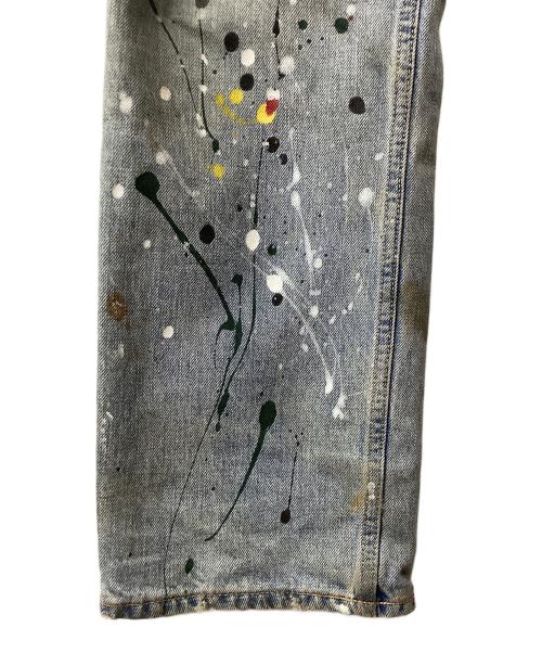 NUMBER (N)INE（ナンバーナイン）NUMBER (N)INE (ナンバーナイン) ペイント加工デニムパンツ ブラック サイズ:2の古着・服飾アイテム