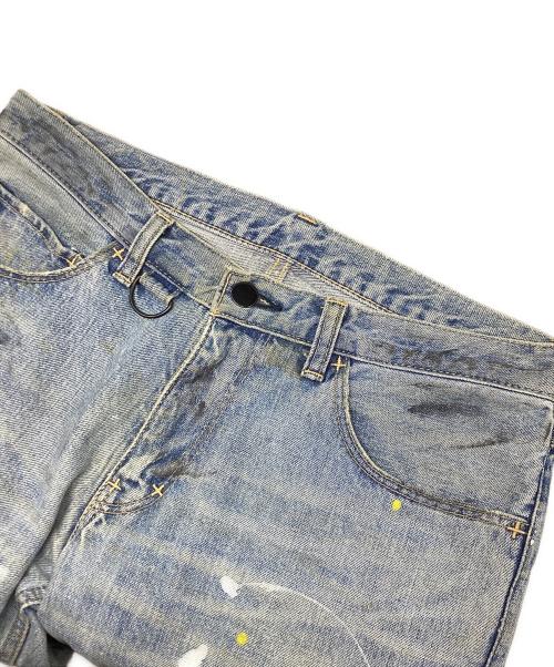 NUMBER (N)INE（ナンバーナイン）NUMBER (N)INE (ナンバーナイン) ペイント加工デニムパンツ ブラック サイズ:2の古着・服飾アイテム