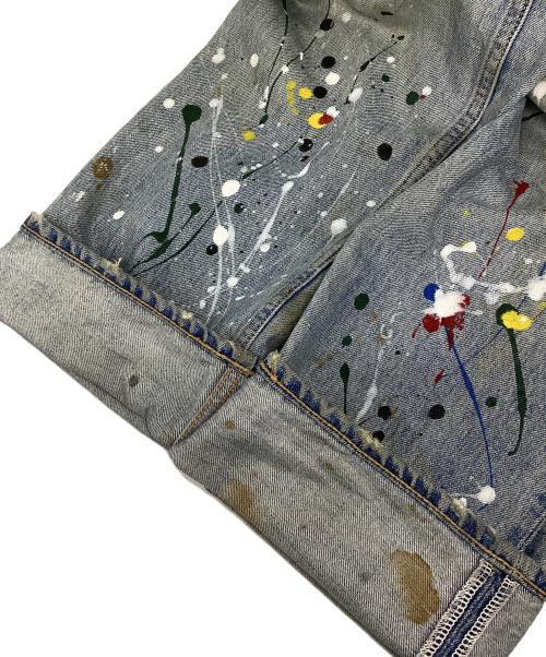 NUMBER (N)INE（ナンバーナイン）NUMBER (N)INE (ナンバーナイン) ペイント加工デニムパンツ ブラック サイズ:2の古着・服飾アイテム