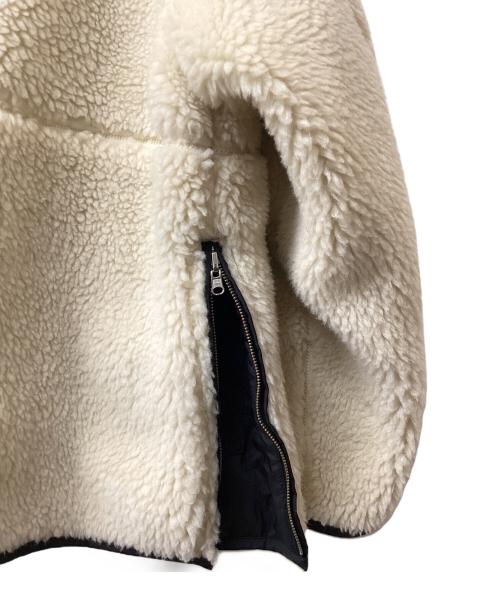 Adam et Rope（アダム エ ロペ）Adam et Rope (アダム エ ロペ) アダム エ ロペ ボアジャケット ベージュ×ブラック サイズ:Freeの古着・服飾アイテム