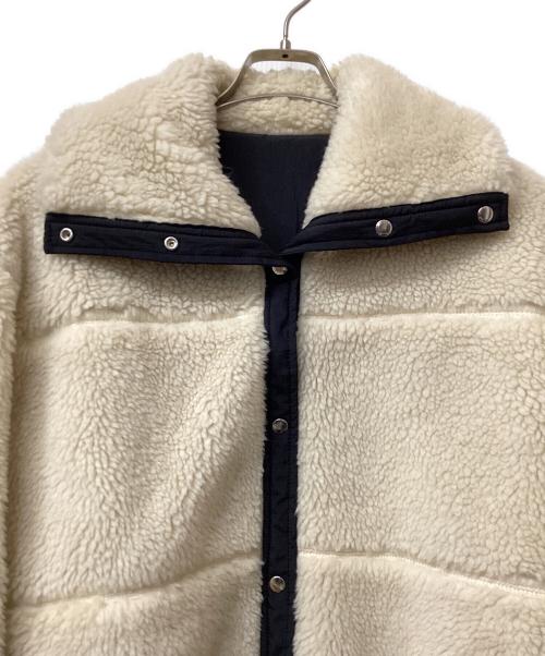 Adam et Rope（アダム エ ロペ）Adam et Rope (アダム エ ロペ) アダム エ ロペ ボアジャケット ベージュ×ブラック サイズ:Freeの古着・服飾アイテム