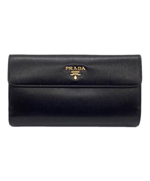 PRADA（プラダ）PRADA (プラダ) 長財布 サフィアーノ ブラックの古着・服飾アイテム