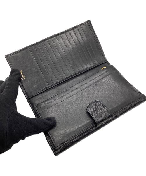 PRADA（プラダ）PRADA (プラダ) 長財布 サフィアーノ ブラックの古着・服飾アイテム