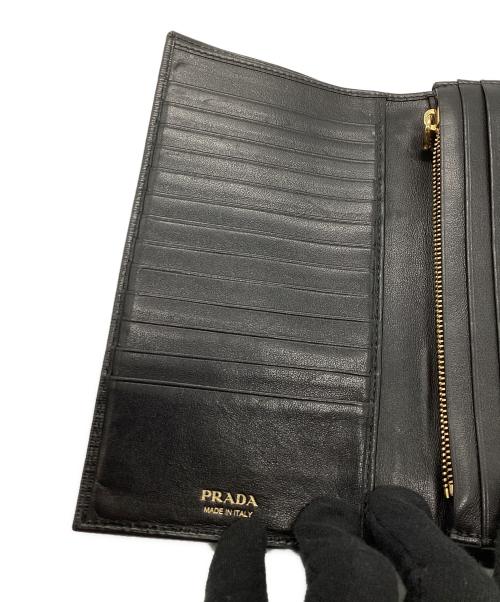 PRADA（プラダ）PRADA (プラダ) 長財布 サフィアーノ ブラックの古着・服飾アイテム