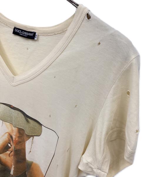 DOLCE & GABBANA（ドルチェ＆ガッバーナ）DOLCE & GABBANA (ドルチェ＆ガッバーナ) 半袖カットソー ベージュ サイズ:44の古着・服飾アイテム