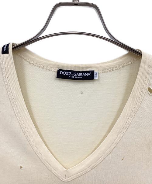 DOLCE & GABBANA（ドルチェ＆ガッバーナ）DOLCE & GABBANA (ドルチェ＆ガッバーナ) 半袖カットソー ベージュ サイズ:44の古着・服飾アイテム