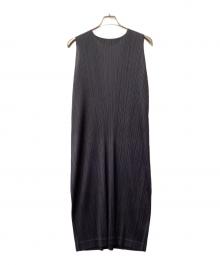 PLEATS PLEASE（プリーツプリーズ）の古着「ノースリーブワンピース」｜ネイビー
