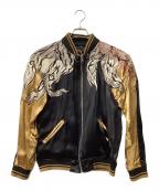 絡繰魂 粋カラクリダマシイ）の古着「スカジャン 和柄」｜ブラック