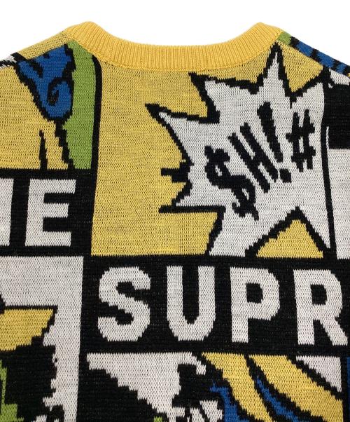 SUPREME（シュプリーム）SUPREME (シュプリーム) 厚手ニット イエロー×ブラック×ブルー サイズ:Sの古着・服飾アイテム