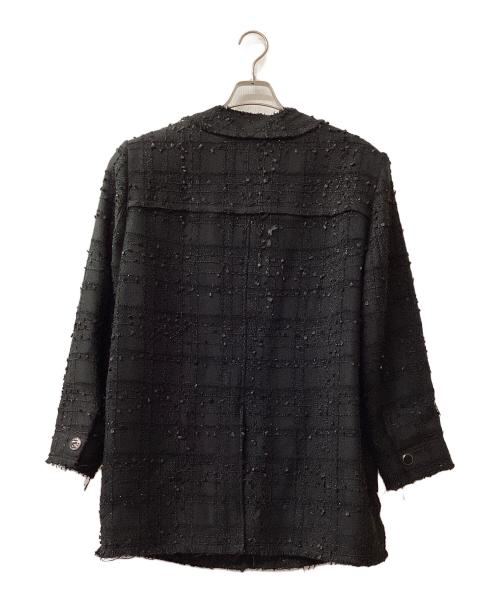 KIMMATIN（キムマーティン）KIMMATIN (キムマーティン) ツイードジャケット ブラック サイズ:Freeの古着・服飾アイテム
