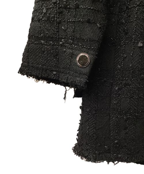KIMMATIN（キムマーティン）KIMMATIN (キムマーティン) ツイードジャケット ブラック サイズ:Freeの古着・服飾アイテム
