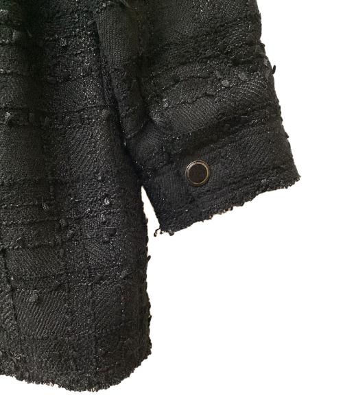 KIMMATIN（キムマーティン）KIMMATIN (キムマーティン) ツイードジャケット ブラック サイズ:Freeの古着・服飾アイテム