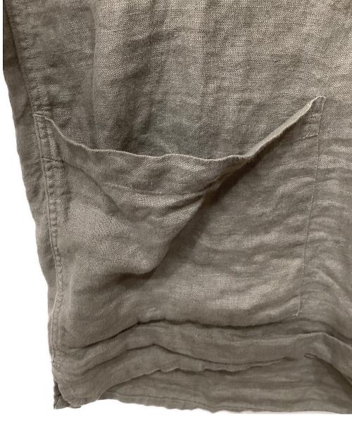 James Mortimer（ジェームス・モルティマー）James Mortimer (ジェームス・モルティマー) リネン半袖シャツ グレー サイズ:38の古着・服飾アイテム