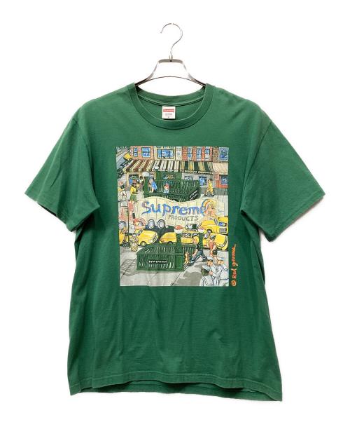 SUPREME（シュプリーム）SUPREME (シュプリーム) 半袖カットソー Manhattan グリーン サイズ:Mの古着・服飾アイテム